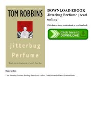 Jitterbug Perfume Epub